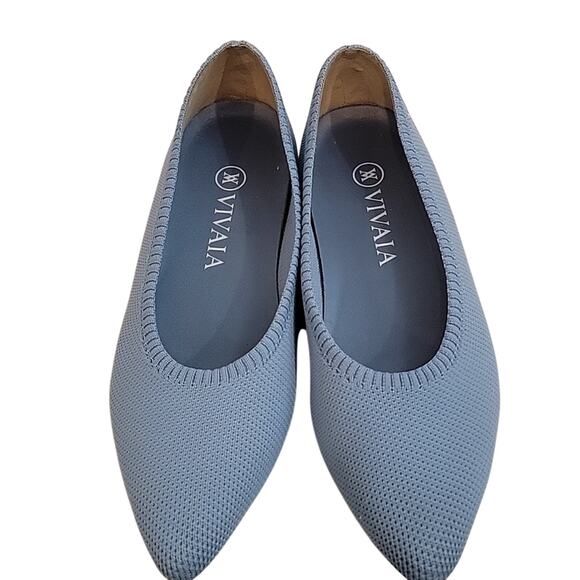 Vivaia Aria 5° Pointed-Toe Ballet Flats, Denim Blue, 37 - Picture 2 of 8